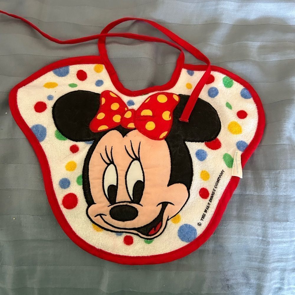 Vintage Minnie Mouse Tie Bib